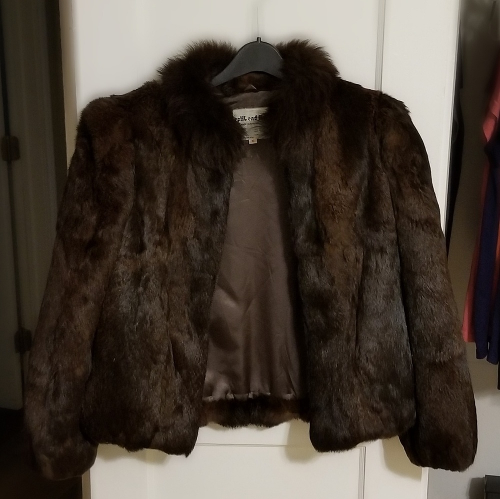 100% rabbit fur coat
